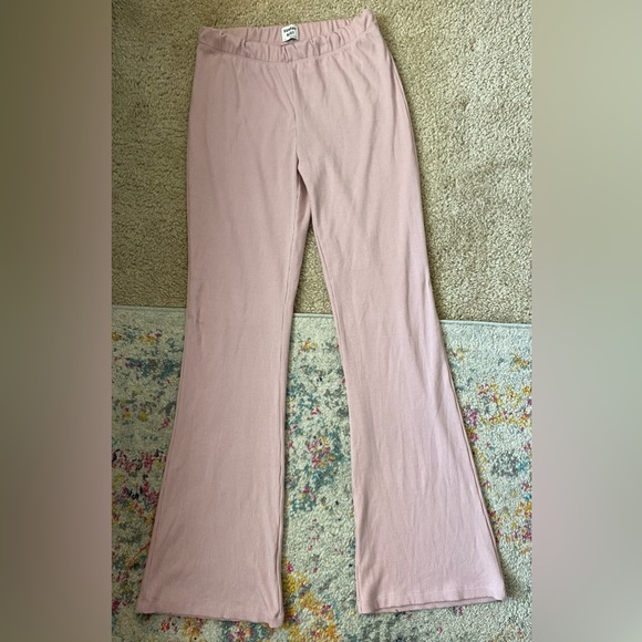 Aritzia Pants - Aritzia Sunday Best "Tate" Ribbed Flare Bootcut Pants "Mauve Mousse Pink" Med.